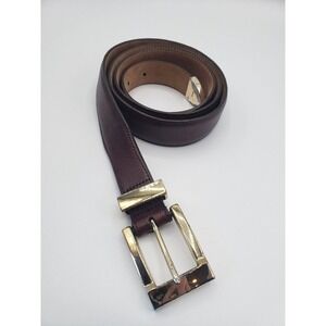 Onyx By Brighton Leather Belt Mens Brown 42 USA Western Minimalist Unique Luxury